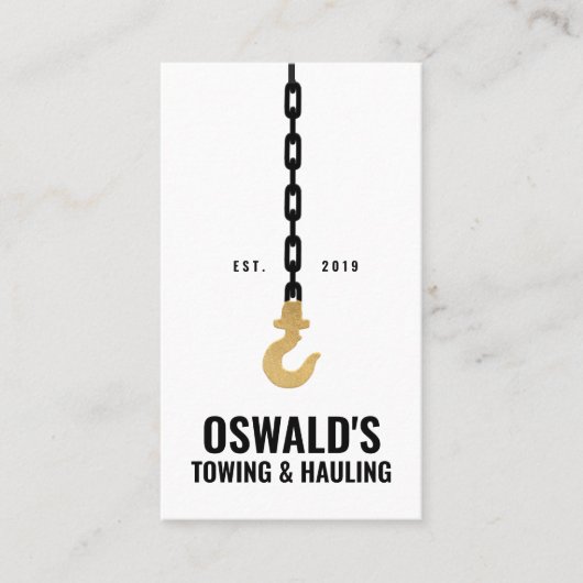 曳航及び運搬 名刺 (正面)