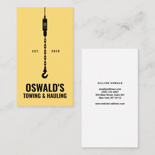 曳航及び運搬 名刺 (正面/裏面)