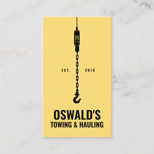 曳航及び運搬 名刺 (正面)