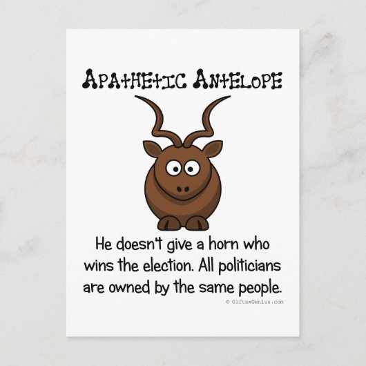 更に別の無感情な投票者 ポストカード (正面)