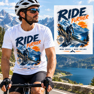 更に遠くへ - サイクリング アドベンチャー Tシャツ