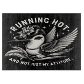 更年期おもしろいホットフラッシュガラス切断板 カッティングボード (正面)