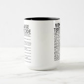 更年期テキストコード、面白い更年期前ギフト マグカップ (中央)