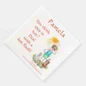 更年期障害の女性のホットフラッシュ文字 (コーナー)