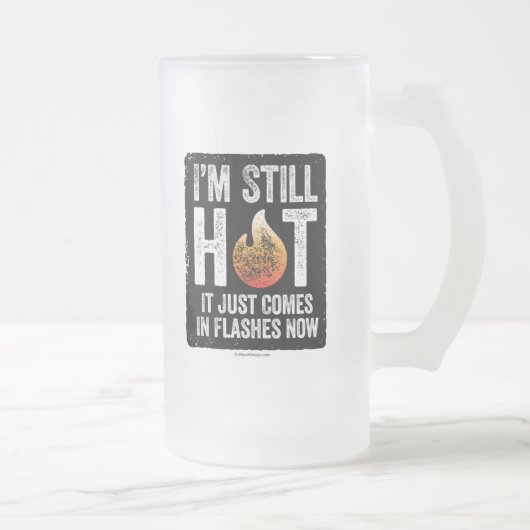 更年期(まだ暑い)曇りガラスビールマグ フロストグラスビールジョッキ (右)