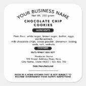 更新されたアーカンサスのコテージ食品法ラベル スクエアシール (正面)