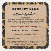 更新されたイリノイ州コテージ食品ラベル小麦の袋 スクエアシール (正面)