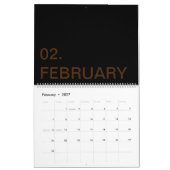 更新されたカスタムTextLogoカレンダー カレンダー (2月 2027)