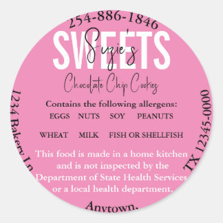 更新されたテキサス州州コテージ法成分ラベル ラウンドシール