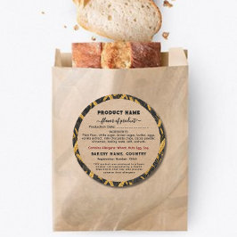 更新されたラウンドイリノイ州コテージ食品ラベル小麦bg ラウンドシール