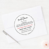 更新されたラウンドイリノイ州コテージ食品ラベル ラウンドシール (封筒)