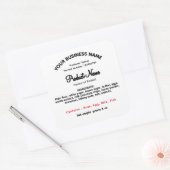 更新されたワシントンコテージ食品法ラベル スクエアシール (封筒)