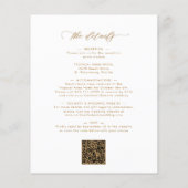 更新された予算金ゴールド書道結婚式の招待 (裏面)