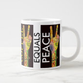 更新された愛とコーヒー= PEACE Jumbo Mug ジャンボコーヒーマグカップ (右)