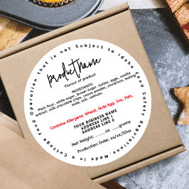 更新されたIDAHOコテージ食品ラベル ラウンドシール