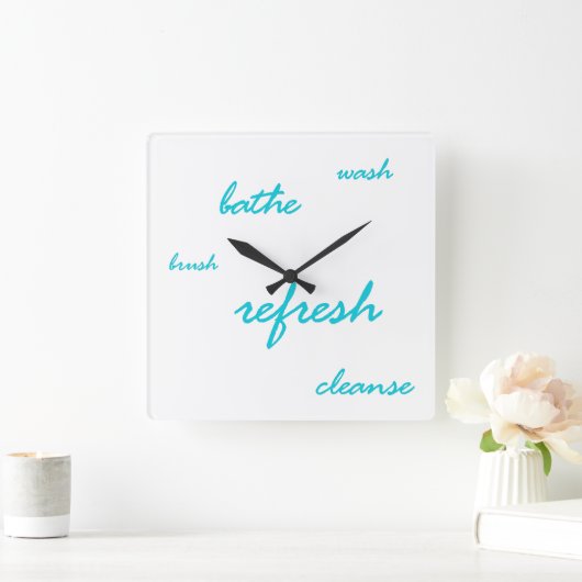 更新する時間 スクエア壁時計 (ホーム)