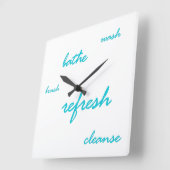 更新する時間 スクエア壁時計 (傾斜)