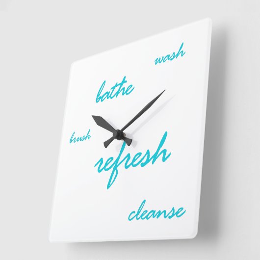 更新する時間 スクエア壁時計 (傾斜)