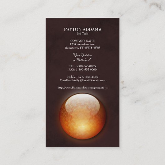 更新の宝石の縦の名刺 名刺 (正面)