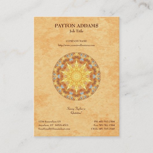 更新の曼荼羅-縦の名刺 名刺 (正面)