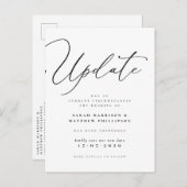 【更新スクリプト】延期 結婚発表 インビテーションポストカード (正面/裏面)