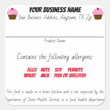 更新テキサス州コテージ法食品ラベルのシール