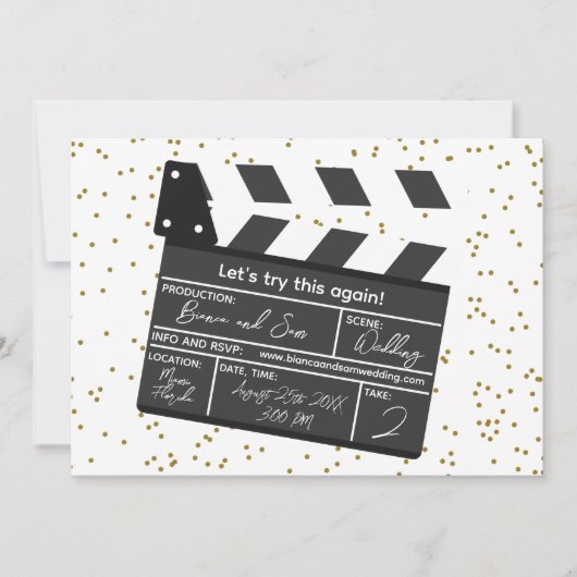 更新プログラムのinvitatiおもしろいに結婚ついて再試行する 招待状 (正面)