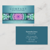 更新済モダンな《植物》スイレンの曼荼羅- 名刺 (正面/裏面)