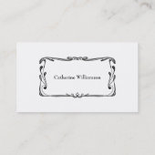 更新済レトロのアールデコのボーダーシンプルな華麗さ 名刺 (裏面)