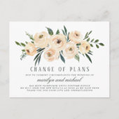 更新済計画の延期計結婚画の変更 インビテーションポストカード (正面)