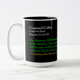 更新済Warcraftのマグ- Conjouredのコーヒー- ツートーンマグカップ