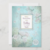 更新結婚の誓いの招待状、エレガントフローラ 招待状 (正面)