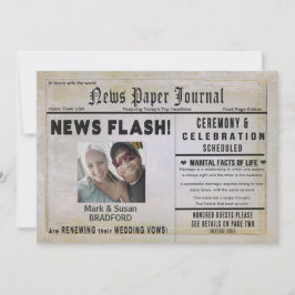 更新結婚の誓い招待状，新しい紙，写真 招待状