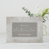 更新結婚の誓い – ヴィンテージ-招待状 招待状 (スタンド正面)