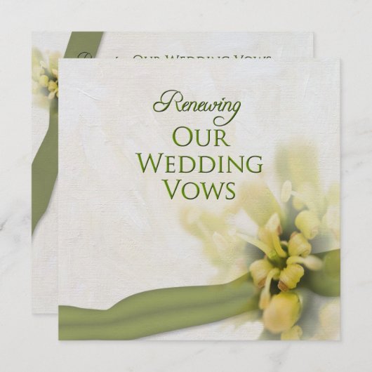 更新結婚の誓い – 招待状-フローラ 招待状 (正面/裏面)