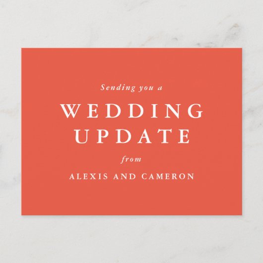 更新結婚日の変更 ポストカード (正面)