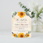 更新陽花ユーカリ金ゴールドハート インビテーションポストカード (スタンド正面)