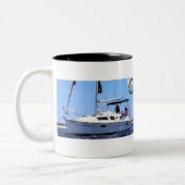 書いてないタイムラインのコーヒー・マグ ツートーンマグカップ (左)