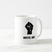 "書いて下さい! " コーヒーマグカップ (正面右)