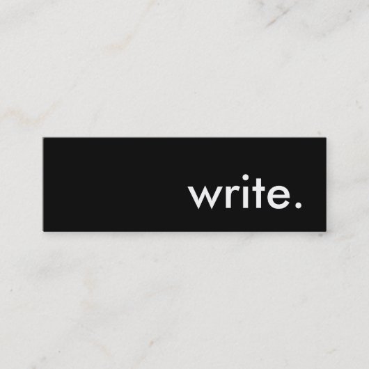 書いて下さい スキニー名刺 (正面)