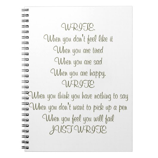 書いて下さい! 本を消して下さい ノートブック (正面)