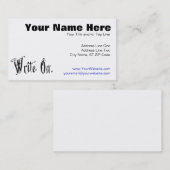 書いて下さい(Ver 2) 名刺 (正面/裏面)