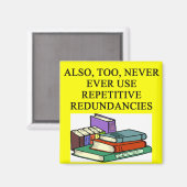 書おもしろい作者の規則 マグネット (正面/裏面)