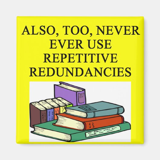 書おもしろい作者の規則 マグネット (正面)
