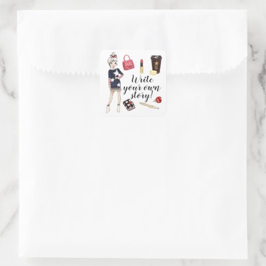 書お前の話だ！プランナー中毒引用文シール スクエアシール (バッグ)