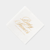 書お洒落はっきりした式ベビーシャワー 箔ナプキン (右)