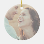 書お洒落跡の色あせた写婚約した真 セラミックオーナメント (裏面)