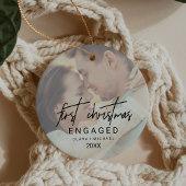 書お洒落跡の色あせた写婚約した真 セラミックオーナメント