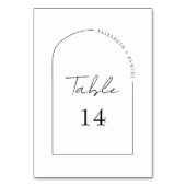 書お洒落跡スクリプトのアーチ結婚フレーム テーブルナンバー (正面)