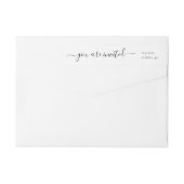 書お洒落跡結婚式招待状 ラップアラウンドラベル (裏面)